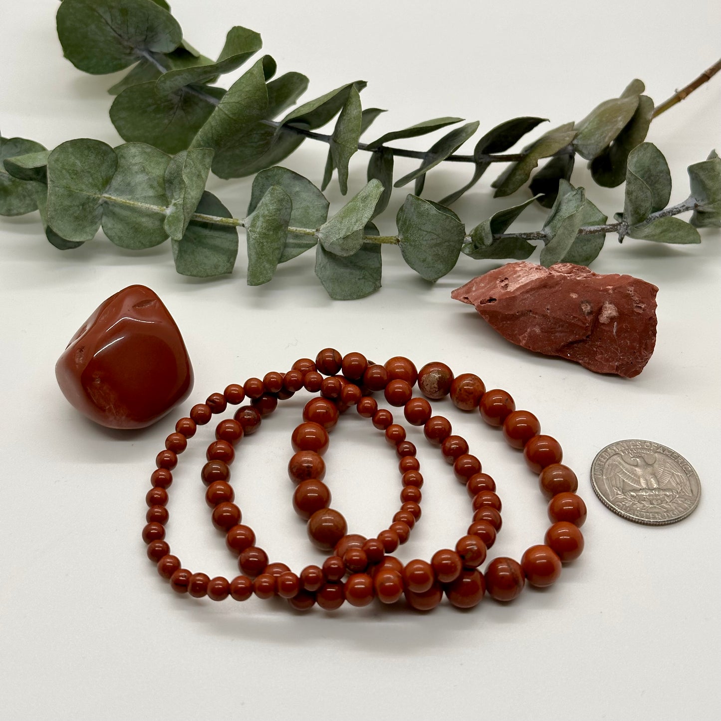 Red Jasper Beaded Bracelet