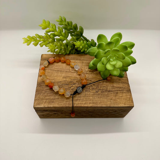 Adjustable Faceted Beaded Bracelet