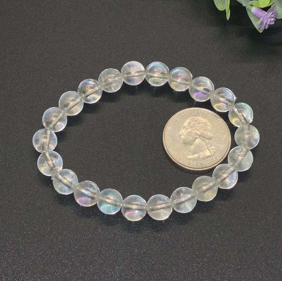 Angel Aura Quartz Beaded Bracelets